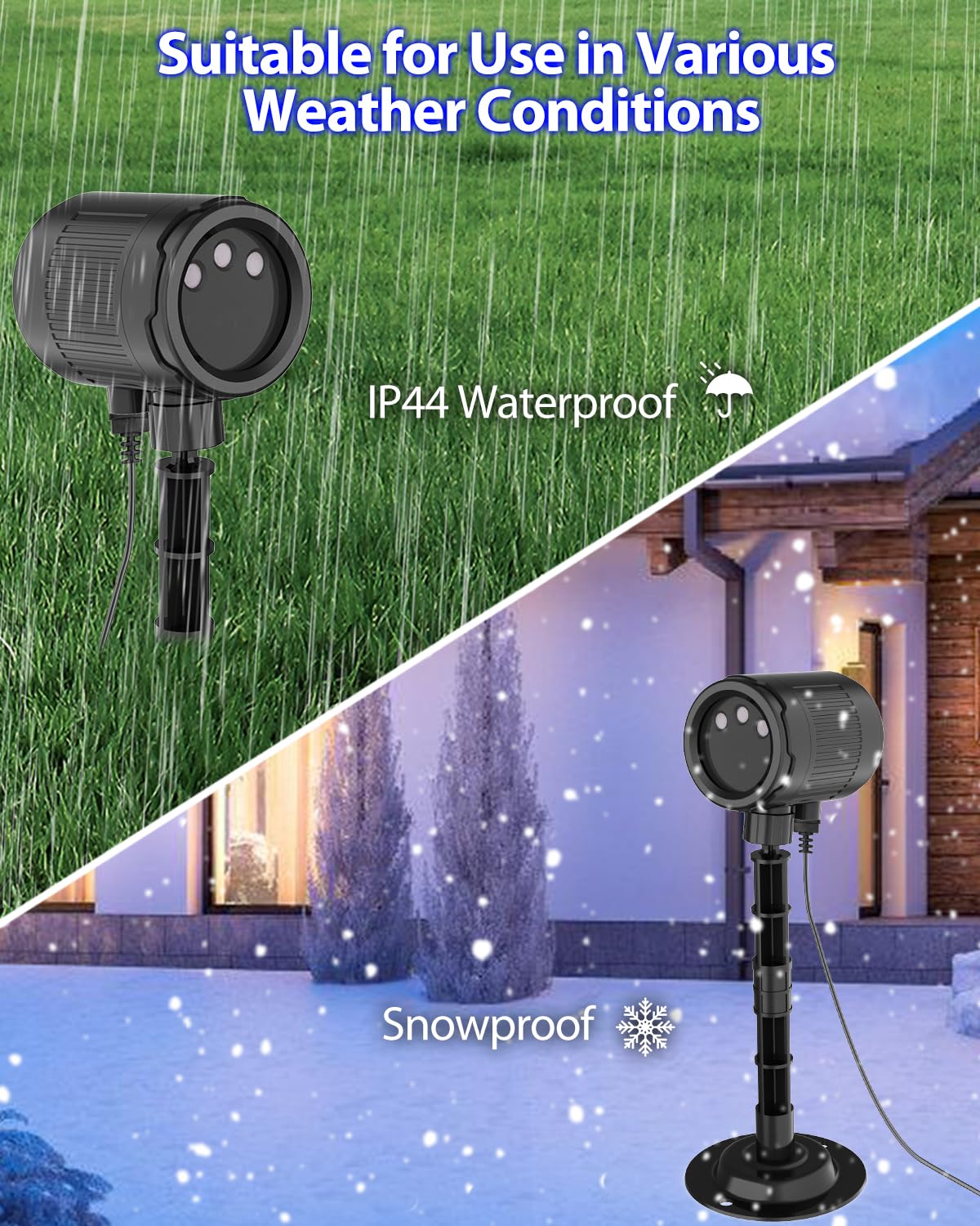 MXLATUU Christmas Laser Lights, RGB Laser Projector Light with RF Remote,Timer, Christmas Decorations Holiday Gift Projector for Xmas Home Garden Yard Party Outdoor Indoor Lights Show