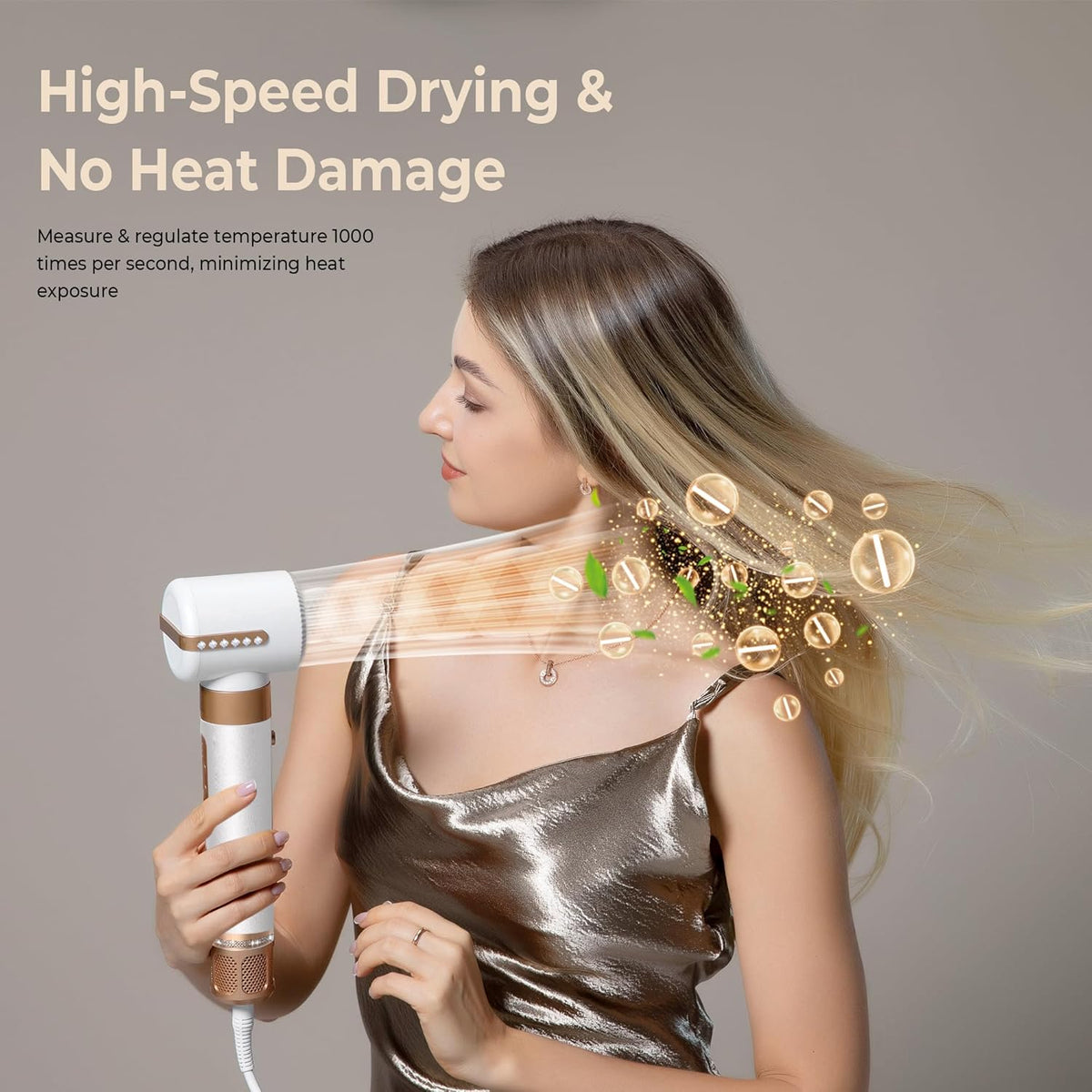 7 in ONE Hair Dryer Brush, Powerful Blow Dryer Brush with Auto- Wrap Curler, Detachable Fast Drying, Volumizing, Curling, Straightening, Ionic Hair Dryer with Diffuser, Hair Styling Tools 100-120V