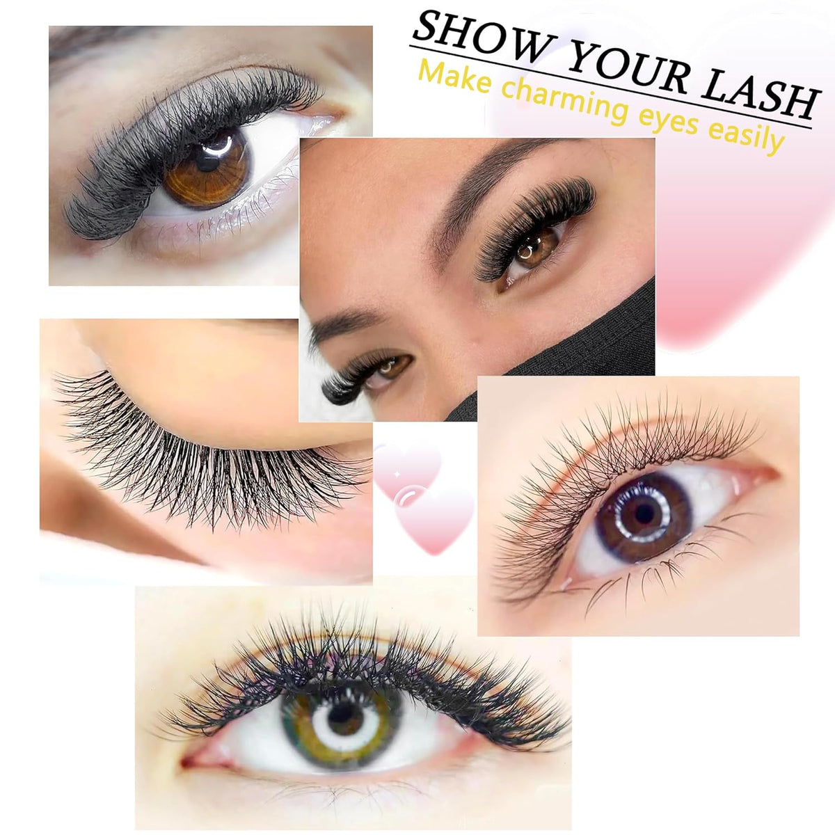 Lash Extensions Supplies Eyelash Extensions 0.05/0.07/0.15mm Thickness Classic Lashes C/D Curl 12mm individual lashes Matte Black Volume Lashes Soft Professional Use(0.05-D,12mm)
