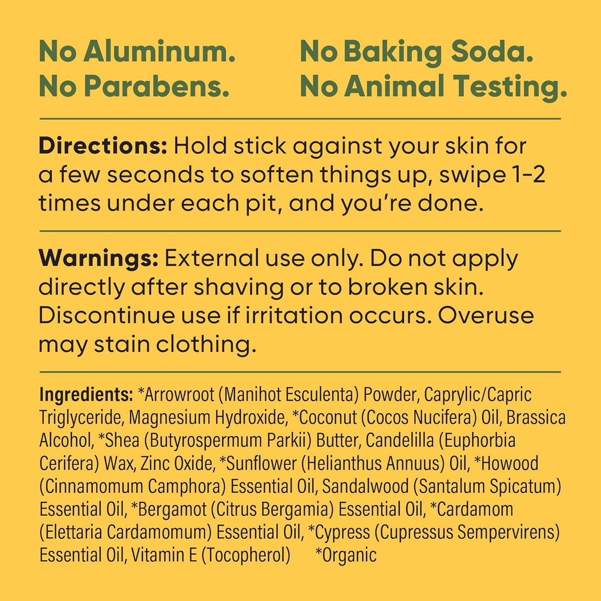 Pretty Frank Natural Aluminum-Free Deodorant Stick, Baking Soda-Free, Woodlands (1-Pack) | Sensitive Skin Friendly, Effective Odor Control for Women & Men, Organic Ingredients and Essential Oils
