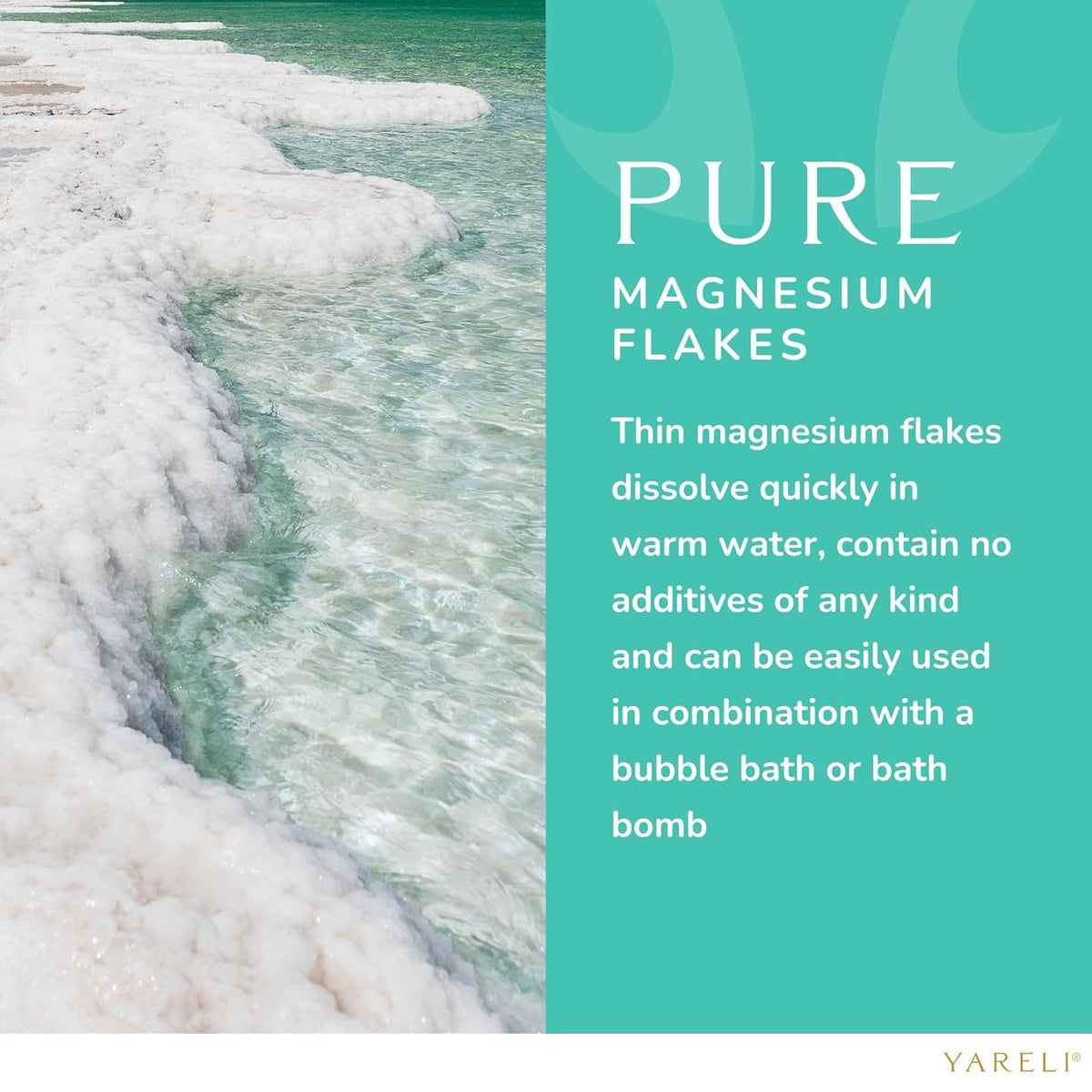Magnesium Flakes, 5lb, Dead Sea Bath and Foot Soak, Alternative to Epsom Salt with Over 250,000mg of Magnesium Chloride Per Bag