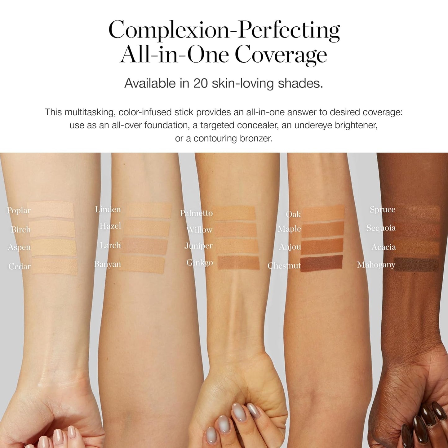 Ogee Sculpted Complexion Foundation Stick (Mahogany 14.5N - Deep Cocoa, Rich Undertones) Full Coverage Foundation Makeup - Instantly Balance & Even Complexion - 70% Organic Ingredients