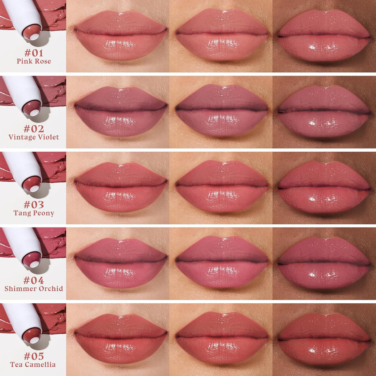 Tinted Lip Balm Plumper, Glossy, Pump Lips, Lightweight, Moisturize & Tint with Jojoba Seed Oil, Vegan Lipbalm Lip Care, Garden