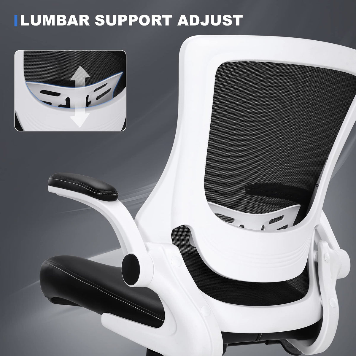 Misolant Drafting Chair, Tall Office Chair for Standing Desk, High Office Chair with Adjustable Lumbar Support and Footrest Ring, Standing Desk Chairs Adjustable Height