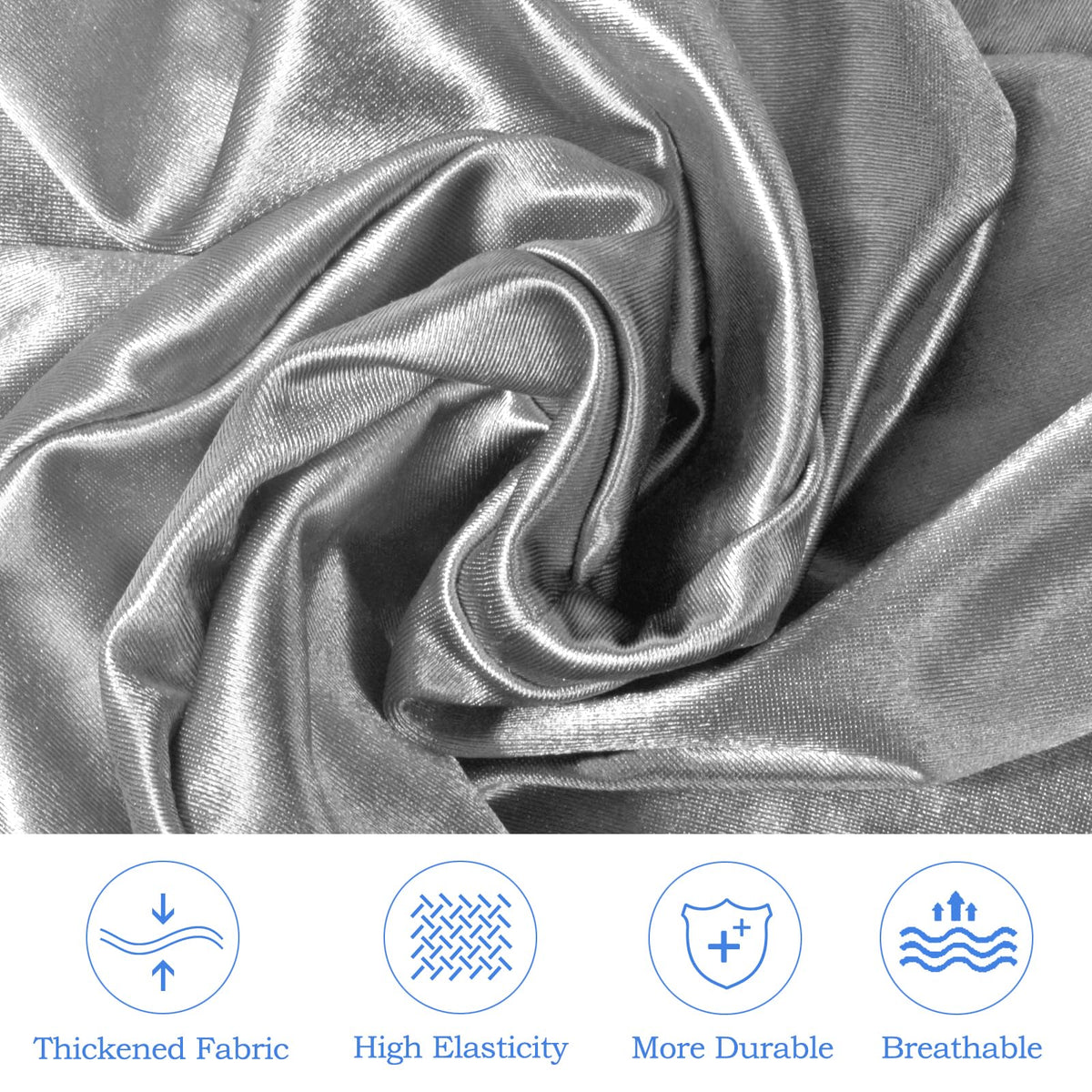 Knee Pillow Cover 9.8" x9.8" x5.9", Leg Pillowcase Replacement, Contour Pillowcase for Heart Shaped Knee Pillow (Grey)