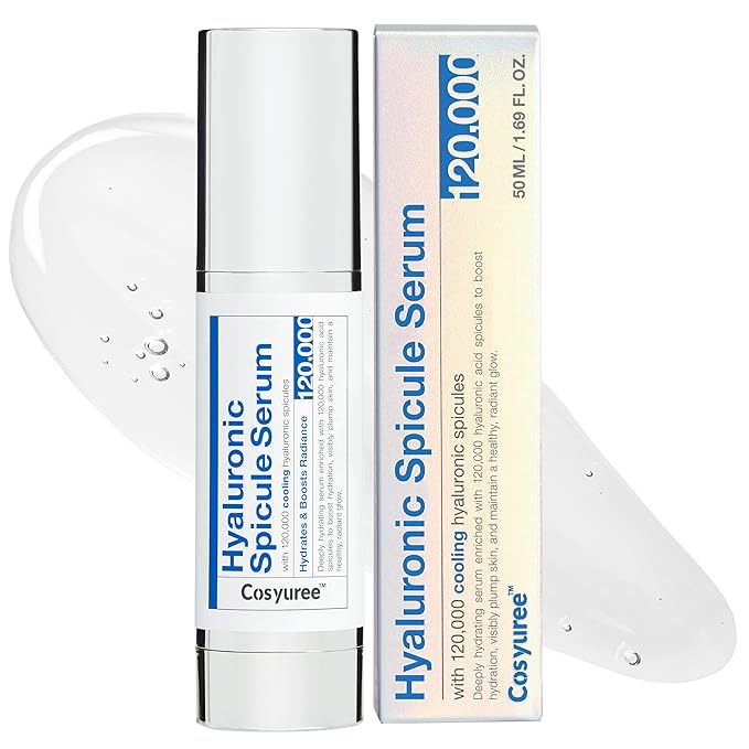 Hyaluronic Spicule Serum, 120,000 Micro Spicules for Glass Skin, Wrinkle Treatment. Intense Hydration, Skin Barrier, Hyaluronic Acid Anti-Aging Serum (1.69 fl.oz.)