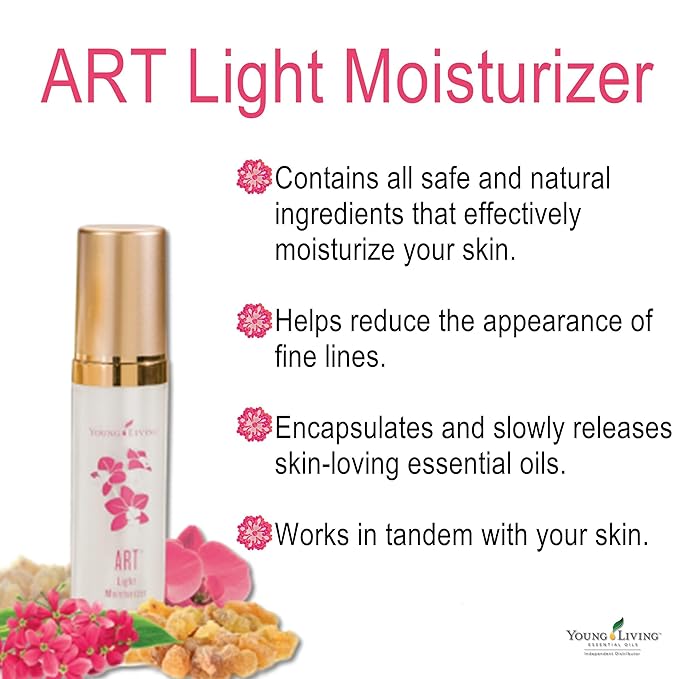 Young Living ART Light Moisturizer - 30ml of Natural Skin Care - Day and Night Facial Cream - Soft and Supple Hydration - Fine Lines and Wrinkles Reduction