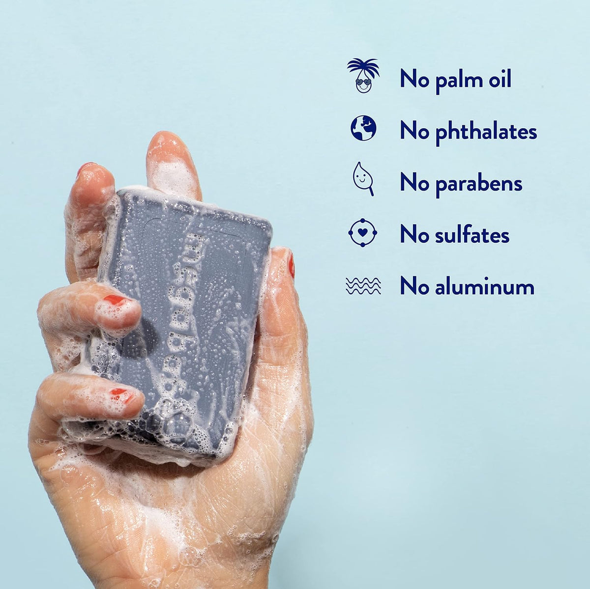 Megababe Underarm Bar Soap - Space Bar | With Detoxifying Charcoal for Odor Control | 4.5 oz - 3 Pack