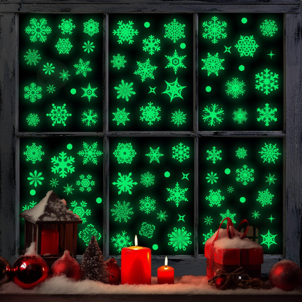 93pcs Christmas Window Clings,9 Sheets Christmas Window Decals for Xmas Decoration