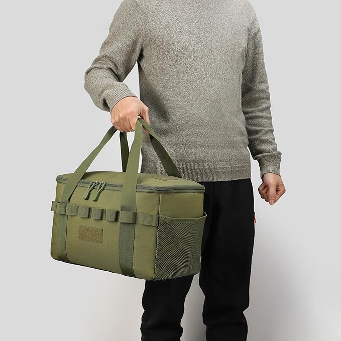 Tactical Camping Storage Bag 14L Tactical Utility Tote Bag Camping Cookware Organizer Trunk Organizer