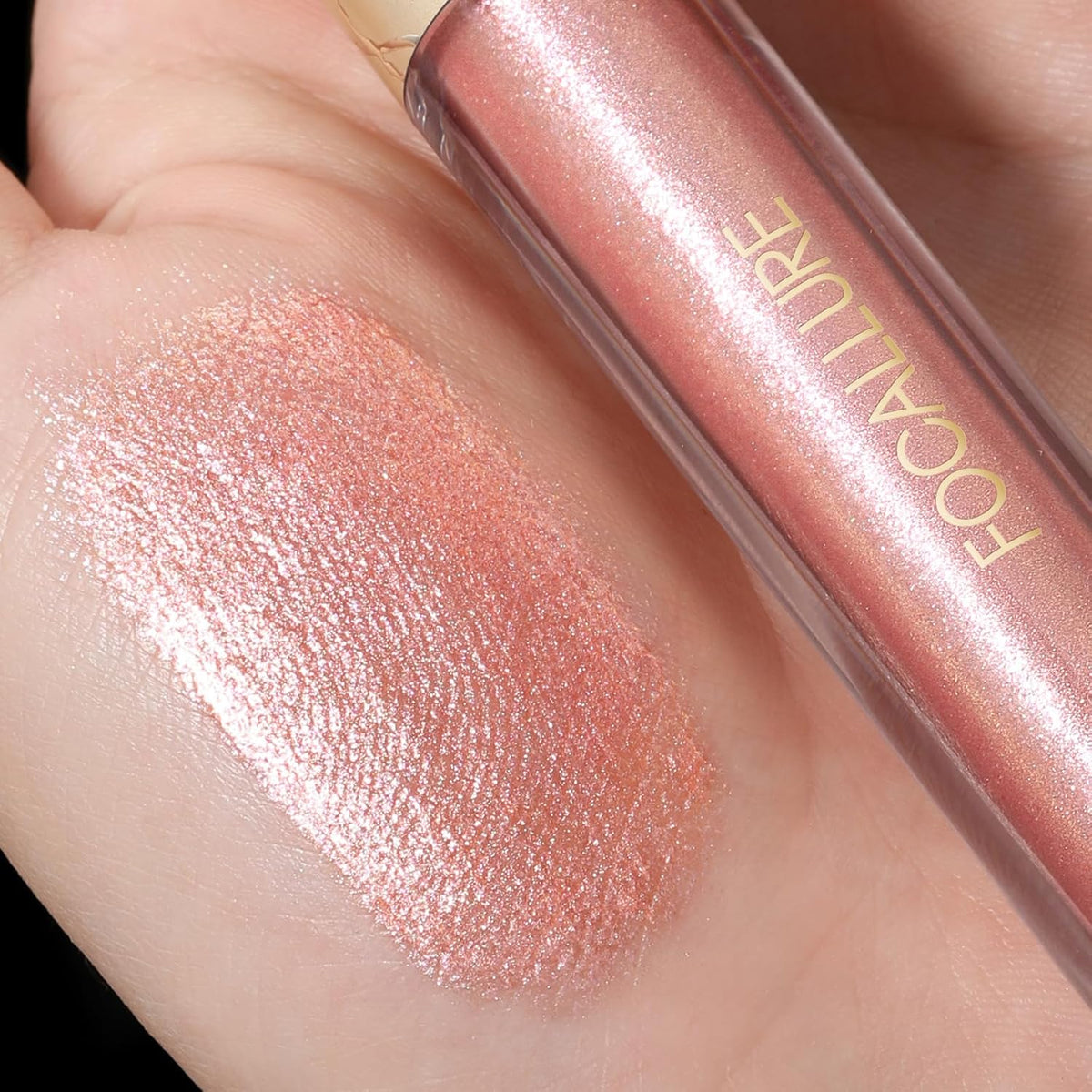 FOCALLURE Metallic Liquid Lipstick,Non Stick Cup Lip Gloss,High Impact Lip Color with Transfer-proof Wear,Long Lasting & Waterproof Lipstick Makeup for Women,PK03 Candy Castle