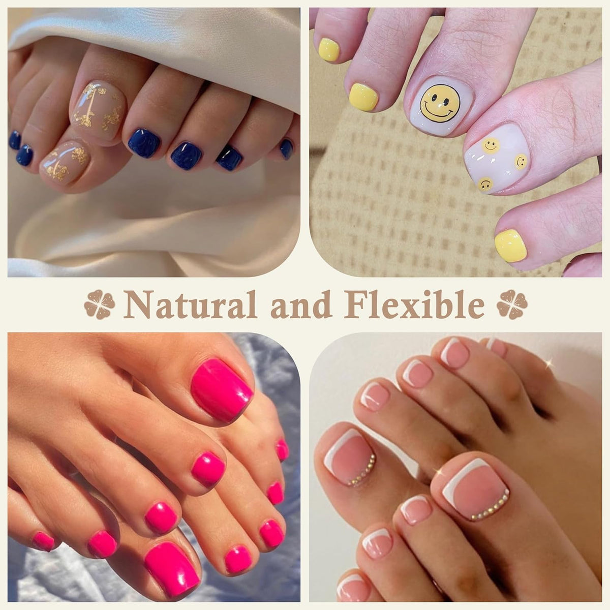 Short Toe Nail Tips Square Full Matte False Toenails Press On Nails 360pcs Smoothly Curved Toe Nail Tips for Efficient Extension Toe Acrylic Nails, 12 Sizes Artificial Toenails, Luckyfairy