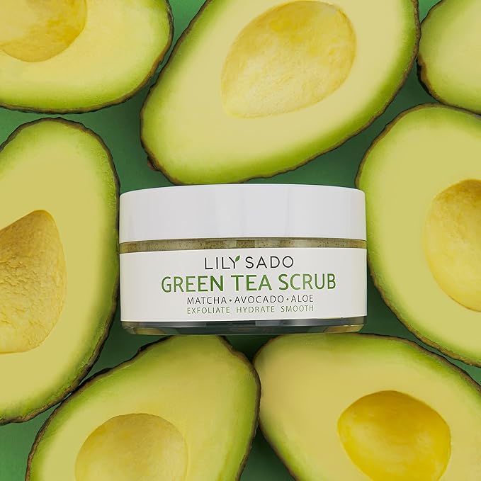 LILY SADO MATCHA MADE IN HEAVEN™ Sugar Facial Scrub - Best Daily Facial Exfoliating Cleanser for Women & Men - Vegan Face Wash Exfoliates Skin, Treats Acne, Reduces Pore Size - 4 oz
