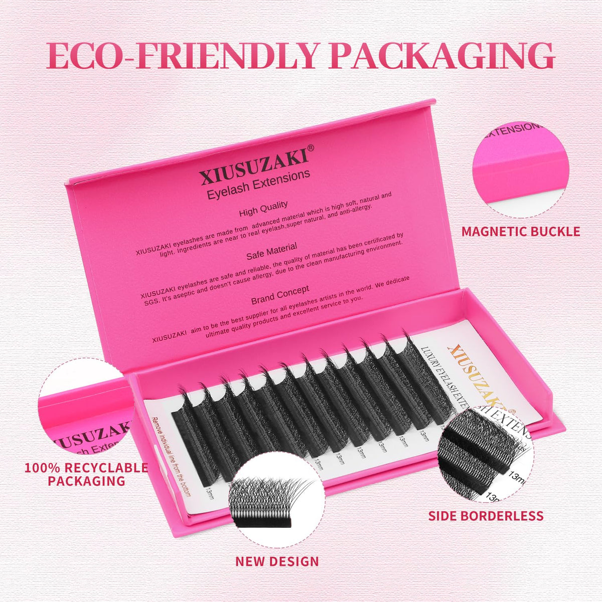 W Lash Extensions Supplies 6D Eyelash Extensions W Shape 0.07mm Thickness C Curl 10mm Premade Fans Easy Fan Lashes Volume Matte Black 12 Rows Crisscross Eye Lashes(W-6D-0.07-C,10mm)