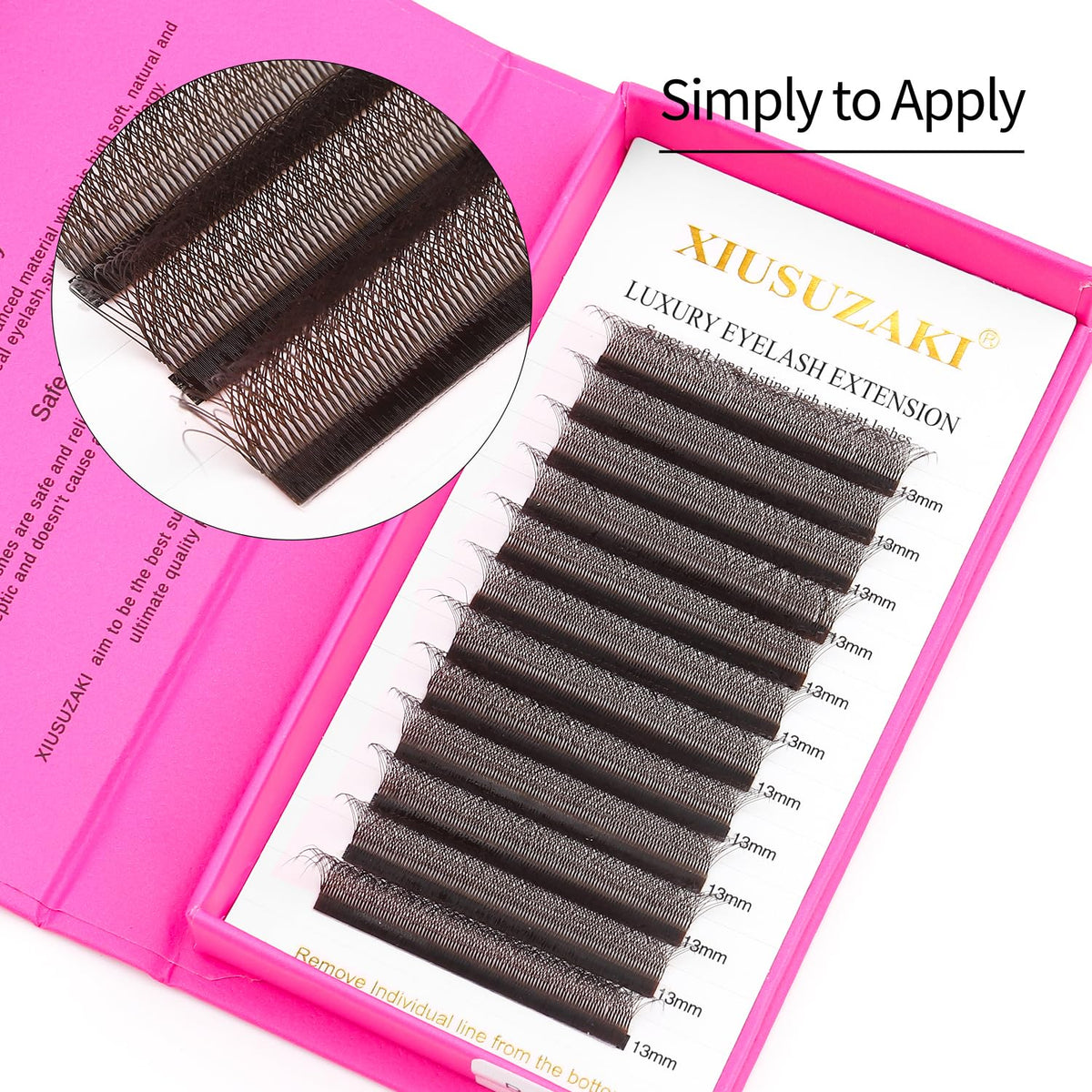 W Lash Extensions Brown 5D Eyelash Extensions W Shape 0.07mm Thickness D Curl Mix 8-15mm Premade Fans Volume Lashes Matte Black Crisscross(W-Brown-5D-0.07-D,8-15mm)