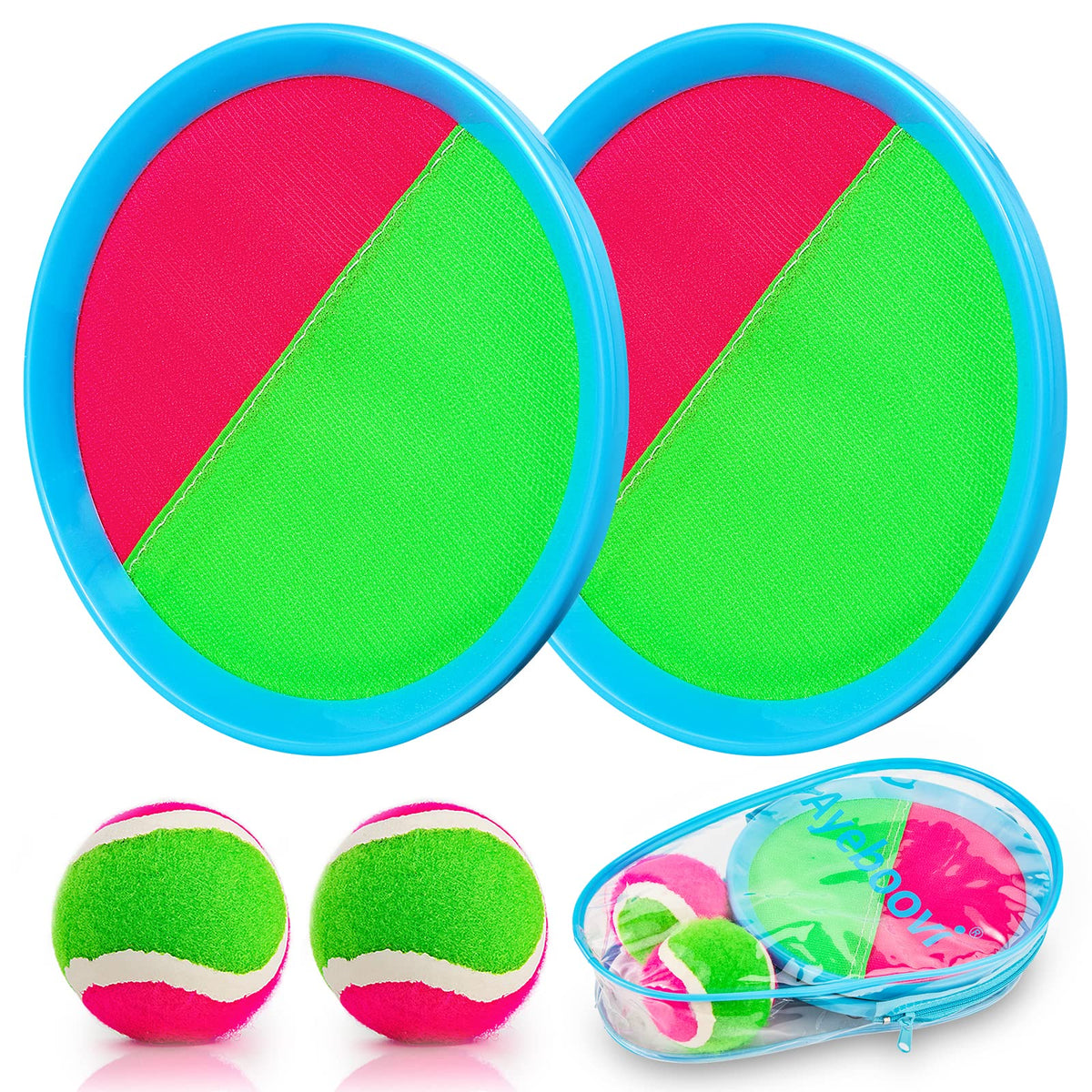 Ayeboovi Toss and Catch Ball Game Outdoor Toys for Kids Yard Games Beach Toys Outside Games for 3 4 5 6 7 8 9 10 Year Old Boys Girls (Upgraded)