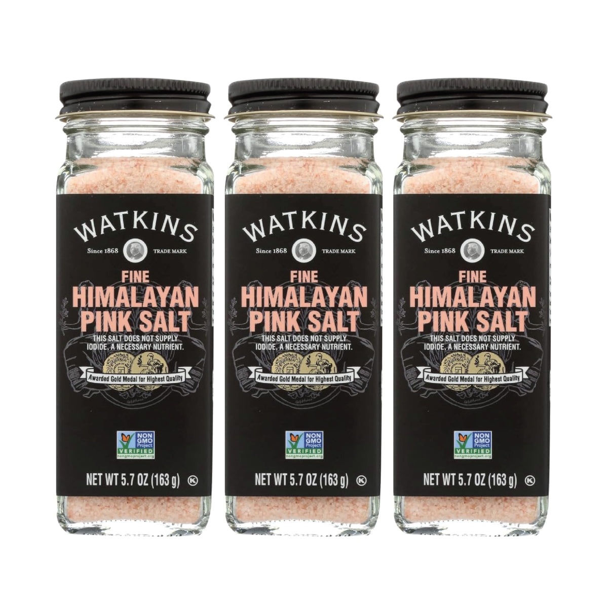 Watkins Fine Himalayan Pink Salt, 5.7 Ounce,(Pack of 3)