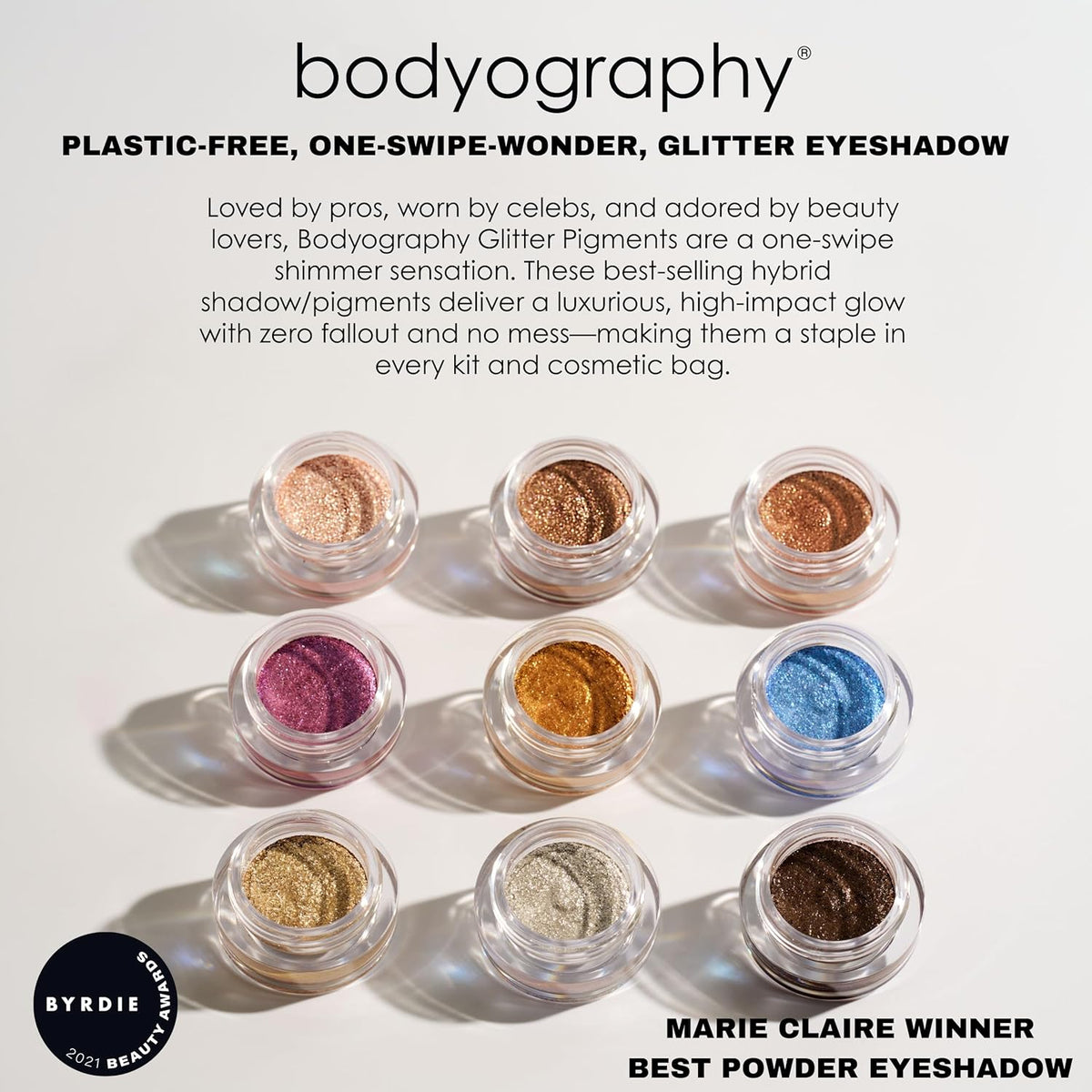 Bodyography Glitter Pigment - Sparkler Peach Gold for Women - 0.105 oz Eye Shadow