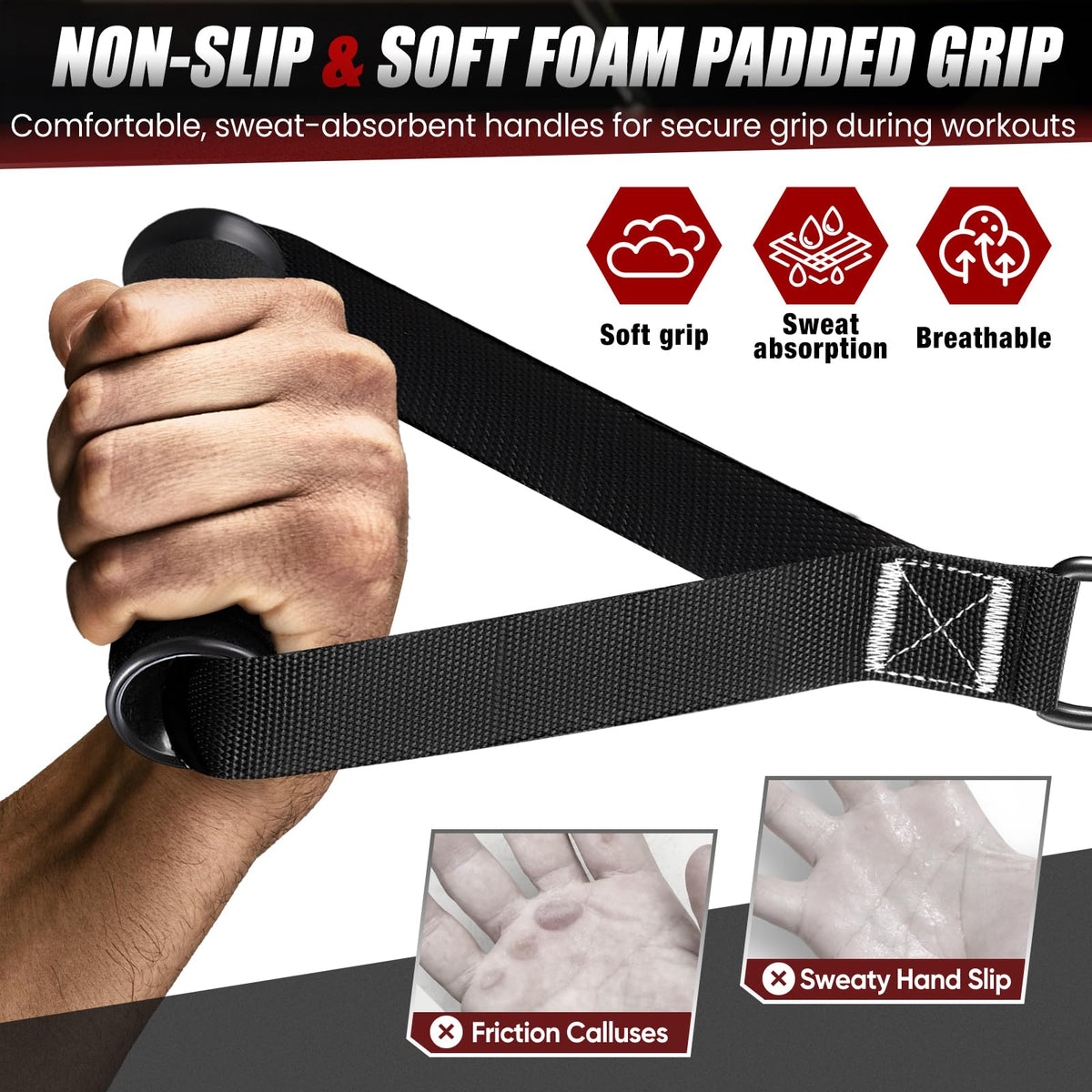 HPYGN Resistance Bands, 200 LBS Workout Exercise Bands with Handles Door Anchor Portable Bag Legs Ankle Straps for Resistance Training Muscle Exercise Physical Therapy Home Workouts