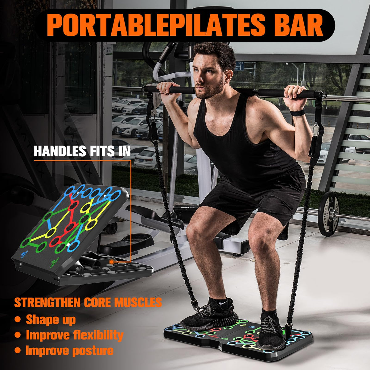 AERLANG Push Up Board, Portable 30-in-2 Workout Set for Push Up, Chest Fitness Equipment with Pilates Equipment & Ab Roller for Men & Women, Fat Burning Push Up Bar for Home Gym