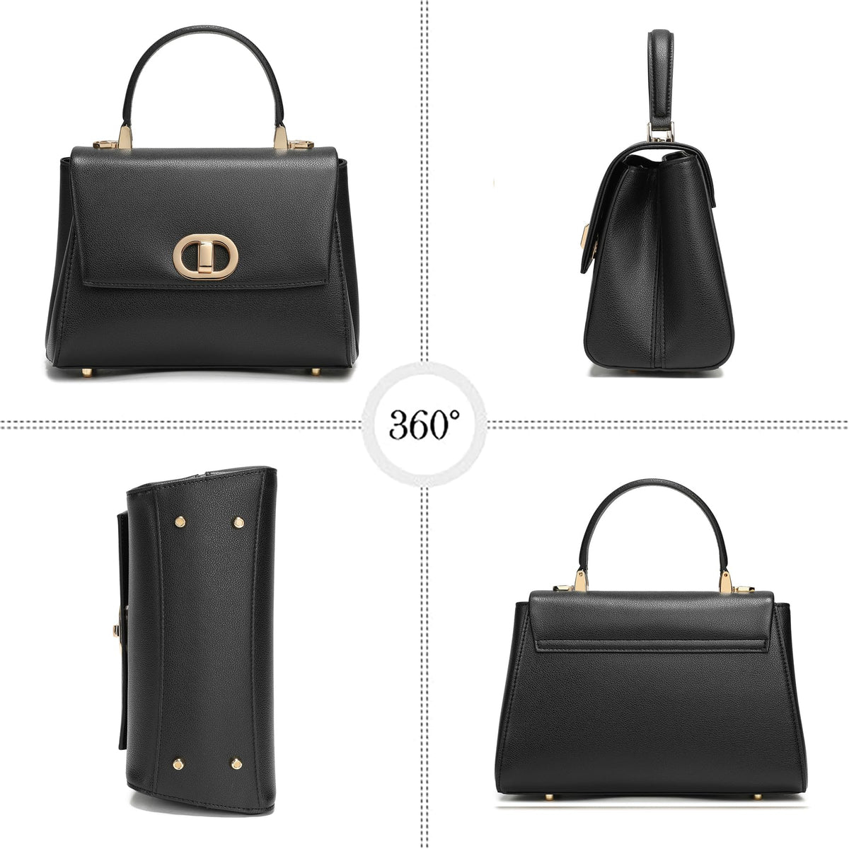 Top Handle Bag Leather Satchel Bags for Women Luxury Designer Business Crossbody Work Purse with Multiple Internal Pockets