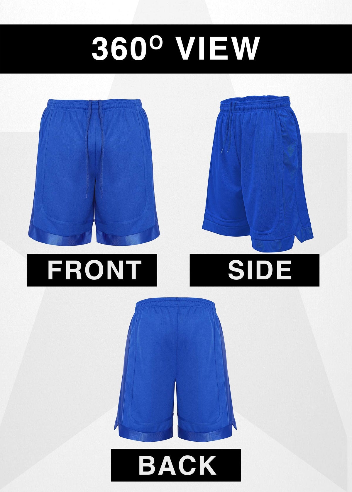 Starting 5 Mens Basketball Shorts with Pockets, Active Athletic Performance Gym Workout Shorts for Men Workout Shorts, 4 Pack (as1, Alpha, x_l, Regular, Regular, Black/Red/Silver/Royal)