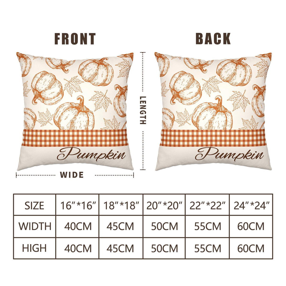 Wnoesat Hello Fall Pumpkin Pillow Covers 18x18 Set of 2 Autumn Maple Leaves Burnt Orange Outdoor Throw Pillows Case Farmhouse Thanksgiving Decorative Cushion Covers for Home Couch Sofa