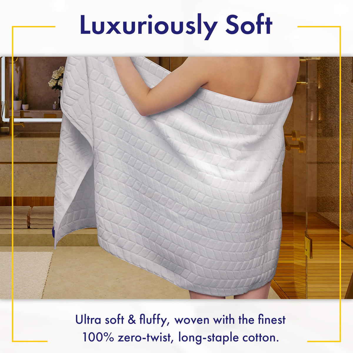 Ultra Soft & Stylish 700 GSM Luxury Bath Towels - 100% Zero-Twist, Long-Staple Cotton - Remarkably Absorbent & Quick Drying - 6 Piece Towel Set (Granite Grey)