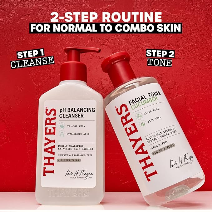 THAYERS Alcohol-Free, Hydrating Original Witch Hazel Facial Toner with Aloe Vera Formula, Vegan, Dermatologist Tested and Recommended, 12 Oz (Packaging May Vary)