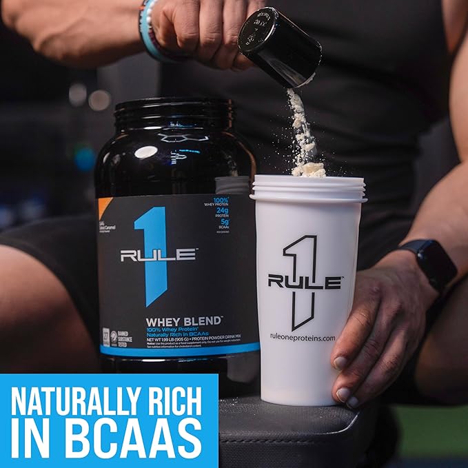 Rule One Proteins, R1 Whey Blend- Birthday Cake, 24g Fast-Acting Whey Protein Concentrates, Isolates, and Hydrolysates Per Serving, with Naturally Occurring EAAs and BCAAs, 5lbs