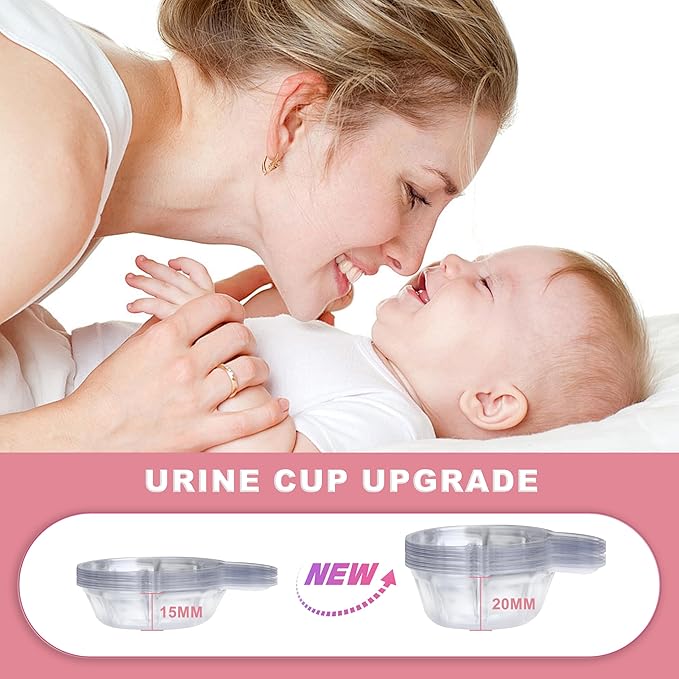 Pregnancy Test Strips with Urine Cups, hCG Detection Home Pregnancy Test, Sensitive & Over 99% Accurate, 40 Count Individually Wrapped, Rapid Pregnancy Tests Kit 5mm Wider 25mIU/mL
