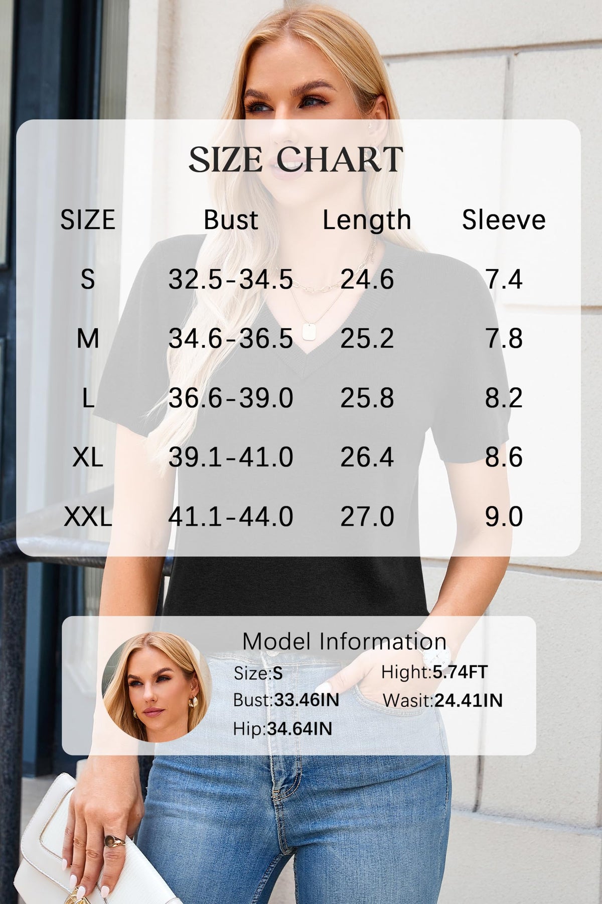 Arach&Cloz Sweater for Women 2025 Spring Fashion Clothes V Neck Short Sleeve Summer Cute Tops Dressy Business Casual Trendy Teacher Work Outfits Cashmere Shirts Black