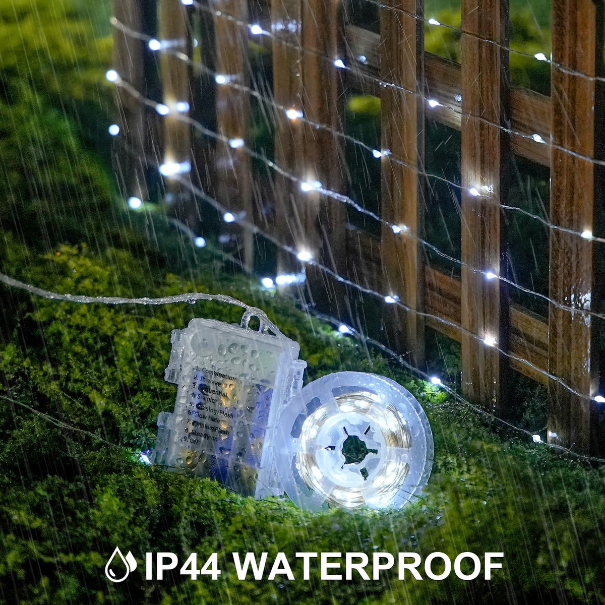 JMEXSUSS 2 Pack White Fairy Lights Battery Operated, Total 200 LED 66ft Twinkle Lights with Remote, 8 Mode White String Lights for Bedroom Ceiling Centerpiece Tree Indoor Outdoor Decor