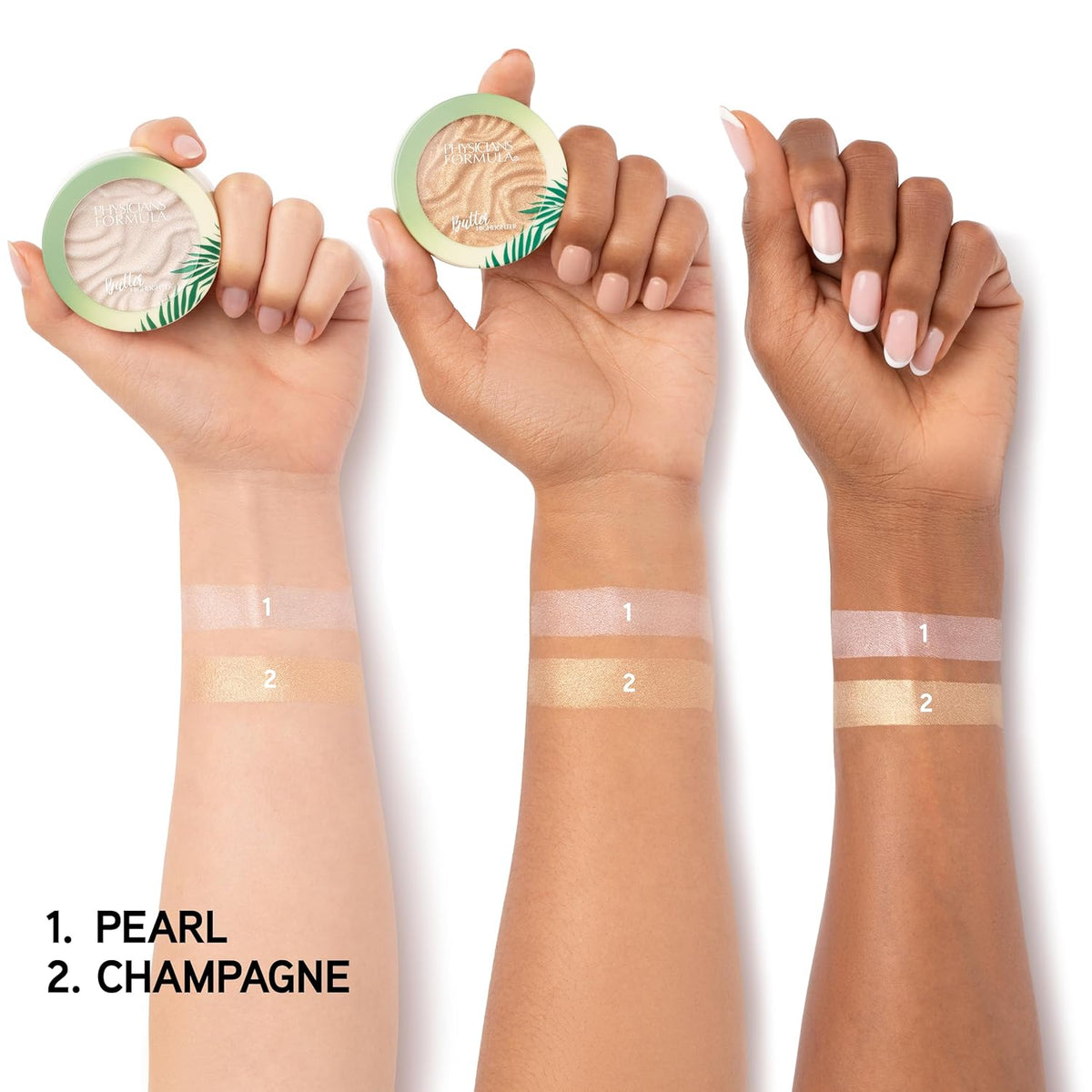 Physicians Formula Murumuru Butter Highlighter Makeup Face Powder Make Up, Champagne, Dermatologist Approved,