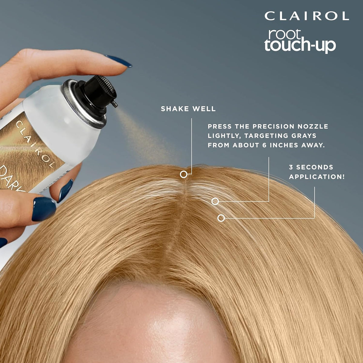 Clairol Root Touch-Up by Nice'n Easy Temporary Hair Coloring Spray, Light Brown Hair Color, Pack of 1