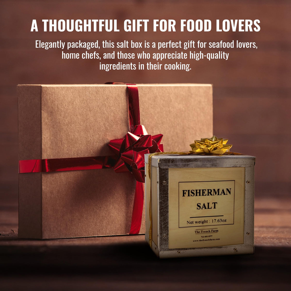 The French Farm Fisherman’s Salt Box – 17.64oz Gourmet Sea Salt for Seafood & Fish – Premium French Seasoning for Grilling, Roasting & Cooking – All-Natural, Handcrafted Flavor Enhancer