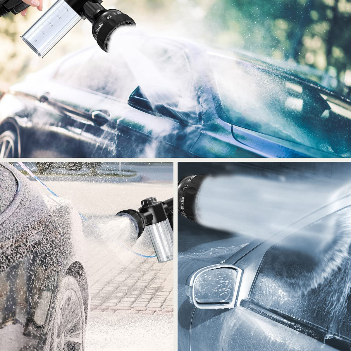 LIANXIN Car Wash Kit -Car Wash Cleaning Kit Car Interior Detailing Kit with Car Wash Foam Gun,Microfiber Sponge Car Care Kit,Tire Brush, Car Wash Kit with Foam Gun