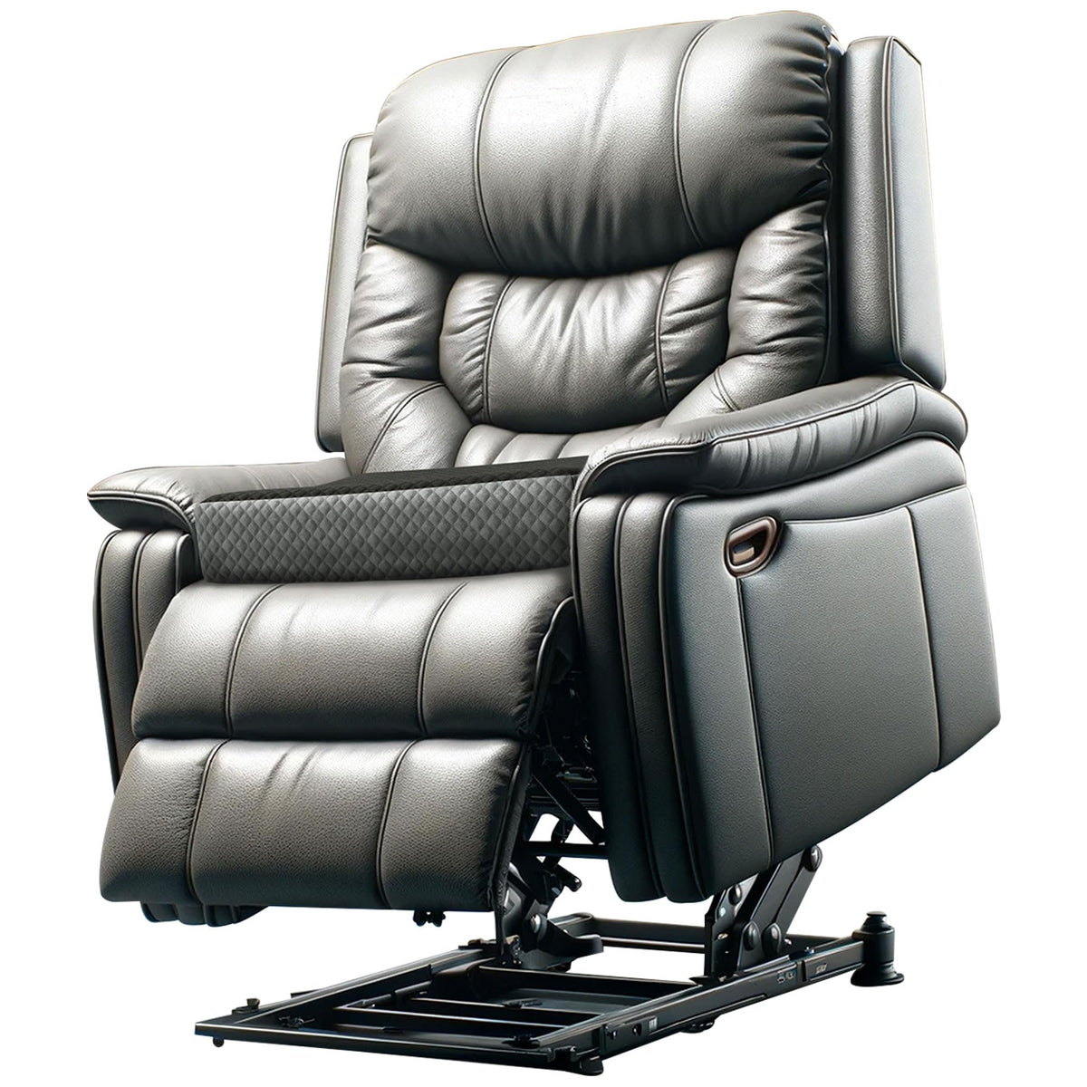 Kolbs Extra Large Recliner Cushion | Chic 2 Tone Velvet Cover | Memory Foam Seat Pillow 5 inch Thick 20 x 20 | Recline Chair Cushions for Elderly - Extra Large Chair Pad