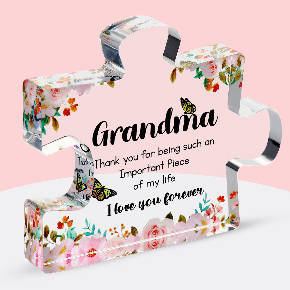 VELENTI Fathers Day Dad Birthday Gift - Engraved Acrylic Block Puzzle Gifts for Dad 3.35 x 2.76 inch - Cool Father's Day Presents from Daughter, Son, Mom - Heartwarming Men Birthday Gift, Ideas
