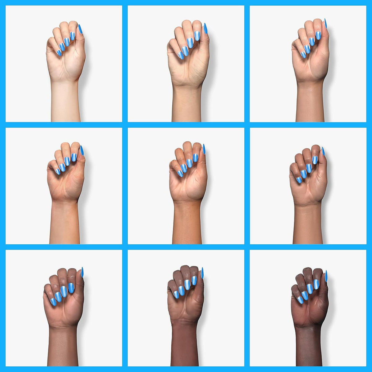 Beetles Blue Gel Polish, 1 Pcs 15ml Bright Blue Gel Nail Polish Soak Off Nail Art Manicure Salon Home DIY Design Uv Nail Lamp Needed Gift for Women