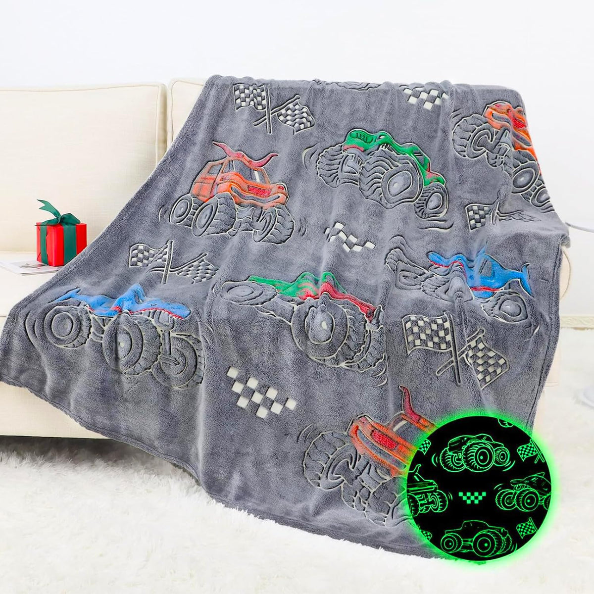 Gamer Gifts Toys for Teen Boys Girls - Glow in The Dark Blanket 2 4 6 8 10 12 13 Year Old Boy Gifts Gaming Controller for Kids Son Boyfriend Men Birthday Christmas 50"x60"