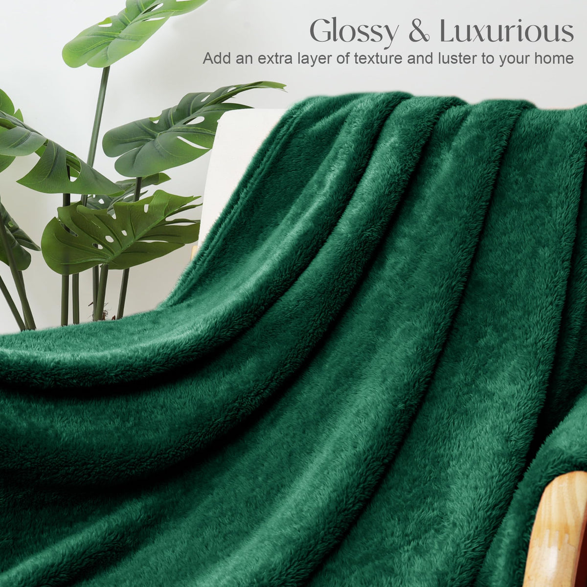 Whale Flotilla Emerald Green Queen Size Blanket for Bed, 300GSM Soft Warm Fleece Fabric, Decorative Lightweight Plush Fluffy Blankets for All Season, 90x90 Inch