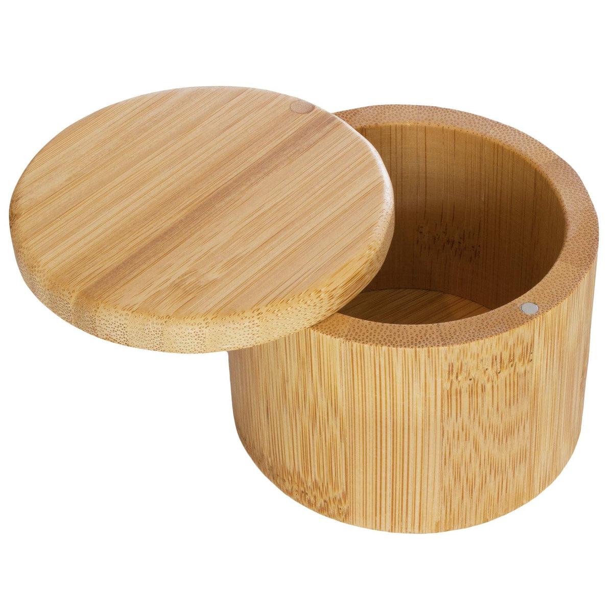 Totally Bamboo Salt Cellar with Swivel Lid – Bamboo Spice Box Storage Container for Kitchen Countertop with Magnetic Closure – Ideal for Sea Salt, Spices and Herbs