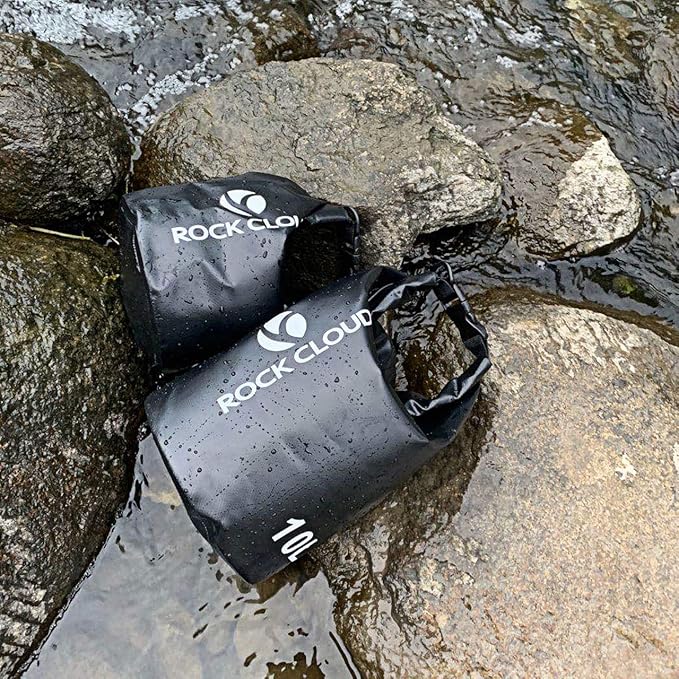 ROCK CLOUD Dry Bag Waterproof 40L Dry Sack for Kayaking Rafting Boating Beach Surfing Swimming Canoe Camping Hiking Fishing Ski, Black
