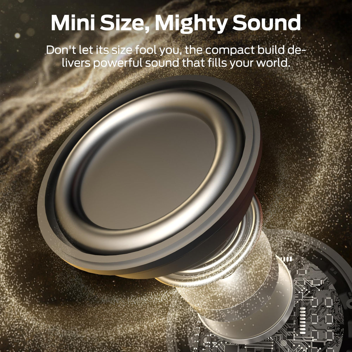 Monster Ripple Portable Bluetooth Speaker, IPX7 Waterproof Shower Speaker, Wireless Speakers with Bluetooth 6.0, Wireless Stereo Pairing, Hands-Free Calling, for Home, Outdoors