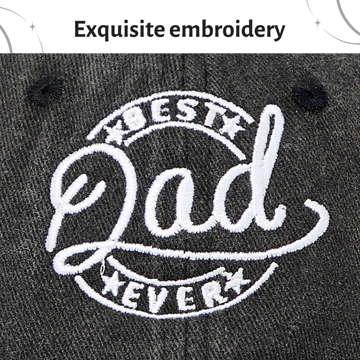 Black Dad Hat Baseball Caps for Men Trucker Adjustable Ponytail Golf Tennis Black Papa Hats Gifts for Dad