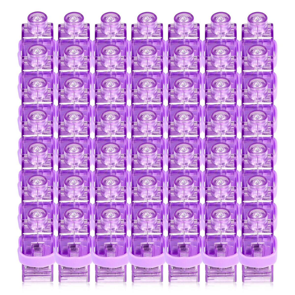 CALIFORNIA CADE ELECTRONIC Finger Lights, 50Pcs Finger Flashlights for Kids Adult Glow in the Dark Party Favors Bulk, Light Up Finger Light for Classroom Prizes Trick or Treating Goodie Bags - Purple
