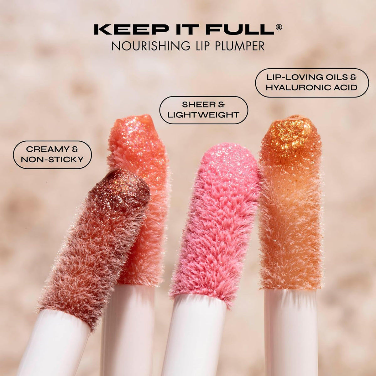 Milani Lip Gloss, Keep It Full Nourishing Lip Plumper with Hyaluronic Acid & Peptides for Soft, Fuller-Looking Lips (0.13 Fl. Oz.) Rosewood