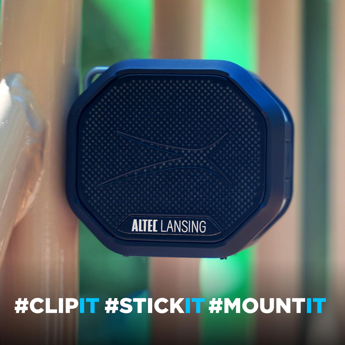 Altec Lansing HYDRATREK Magnetic Bluetooth Speaker, Waterproof IP67, 5W RMS Output, True Wireless Pairing, USB-C Quick Charge, 3.7V 400mAh Battery, Voice Assistant, Perfect for Any Adventure
