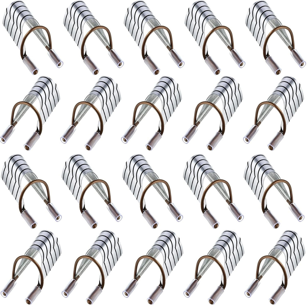 20 Pieces Reusable Nail Extension Forms Guide Protector Nail Tips Acrylic UV Gel Protector for Salon Home Supply(Silver)
